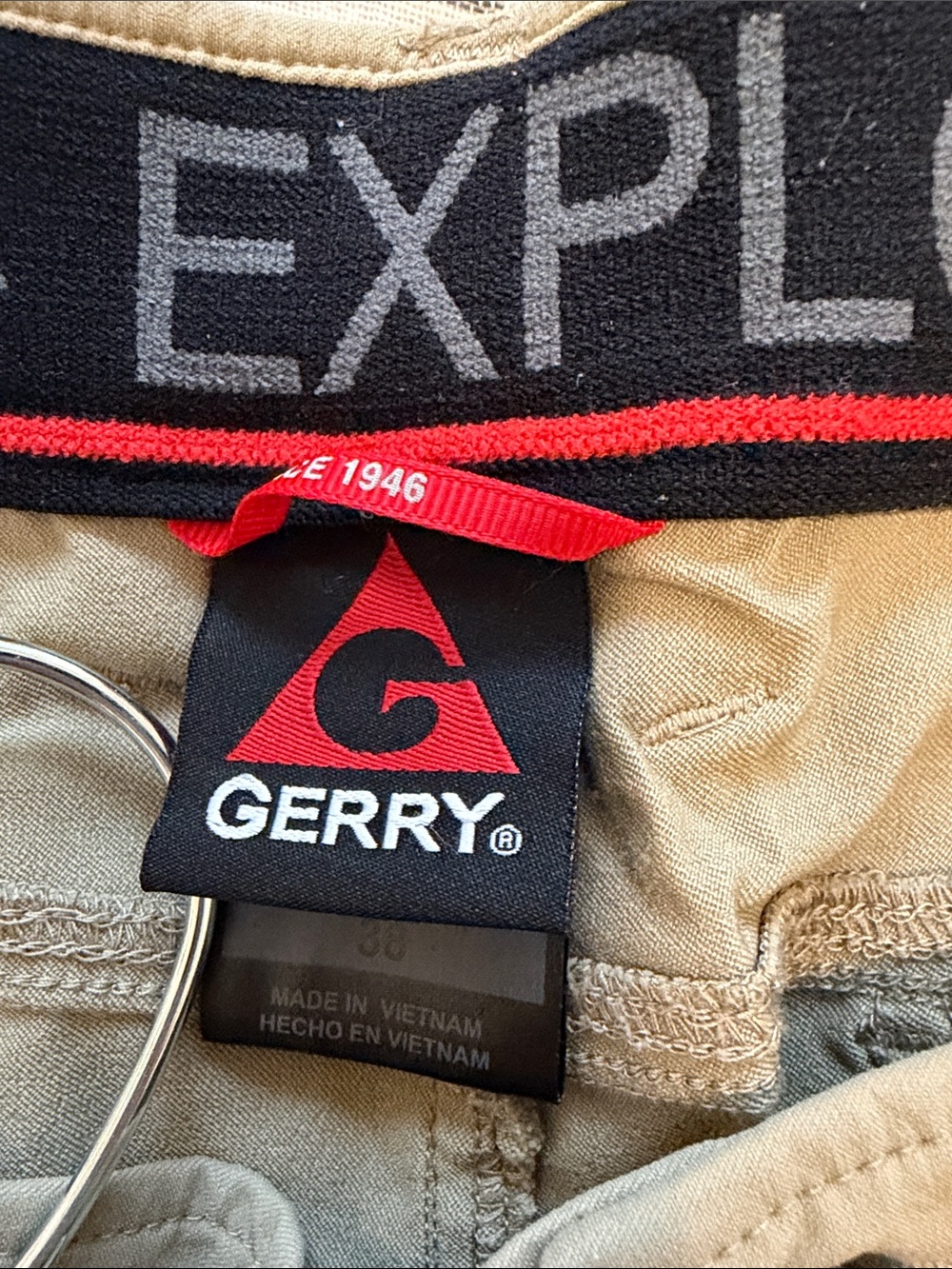 Gerry Weber Men's Cargo Shorts in Olive-Tan - Picture 2 of 4